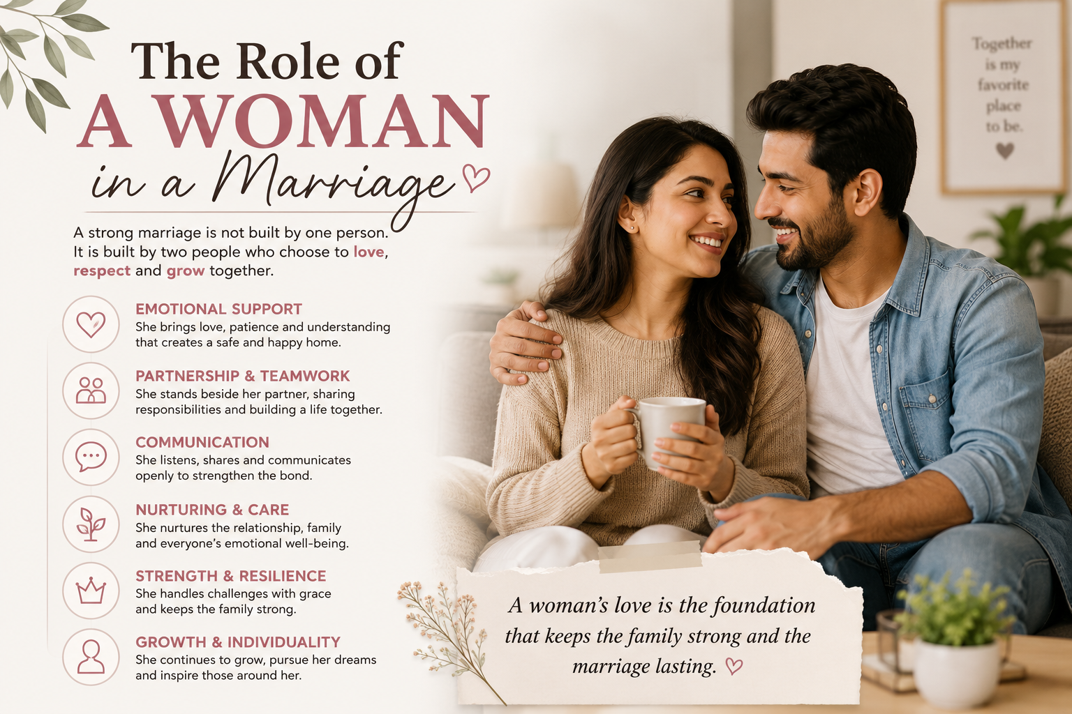 The Role of a Woman in a Marriage: Building Love, Strength, and Partnership